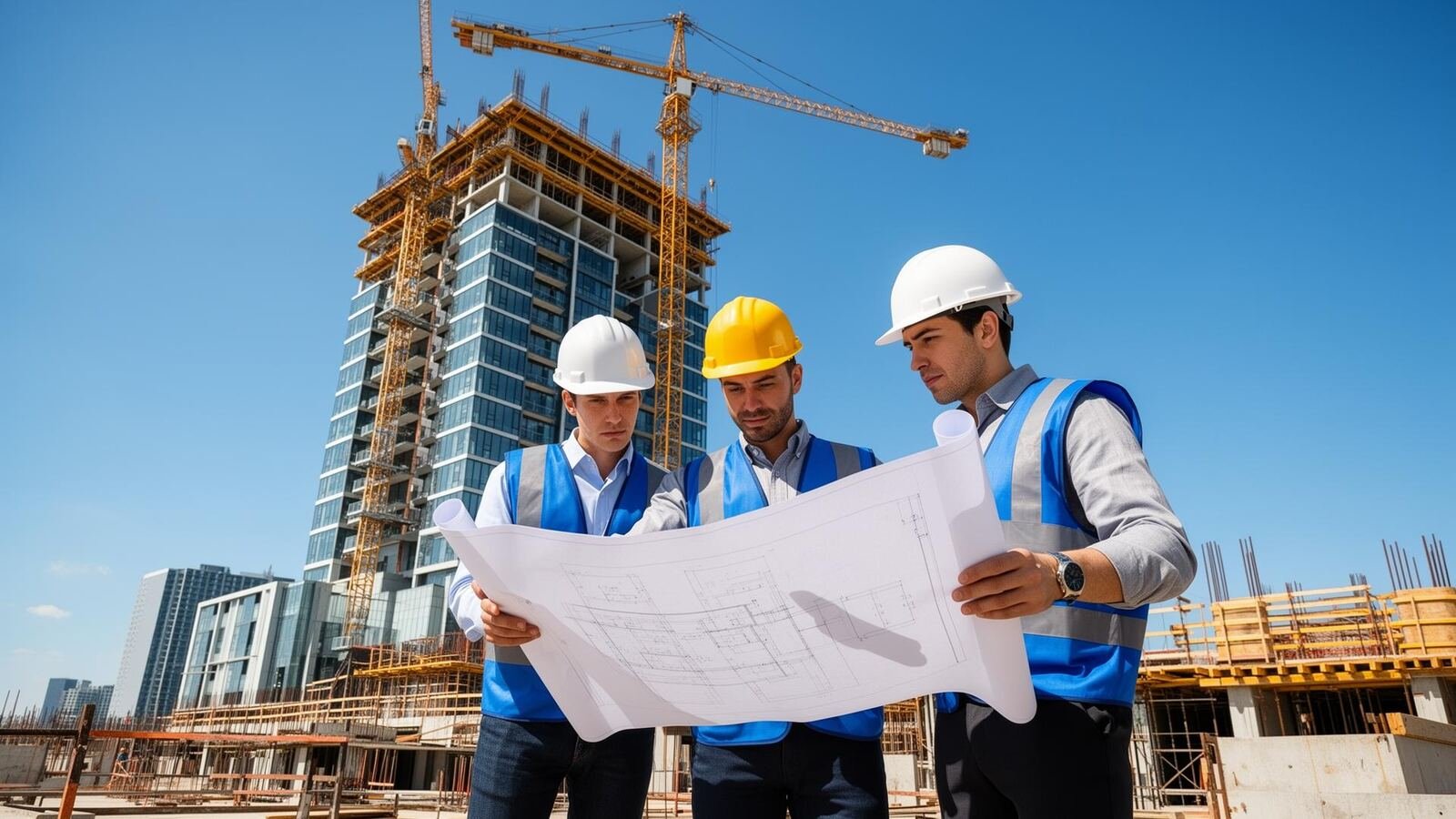 Ingenieros en obra de construcción en Paraguay